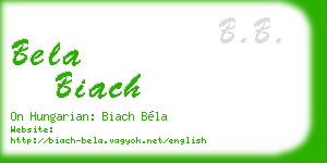 bela biach business card